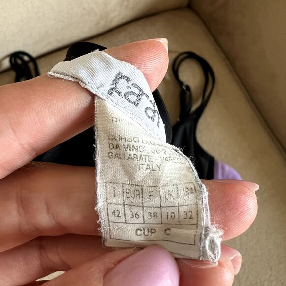 parah bikini swimsuit black green size 32C Small D1 - Picture 2 of 4